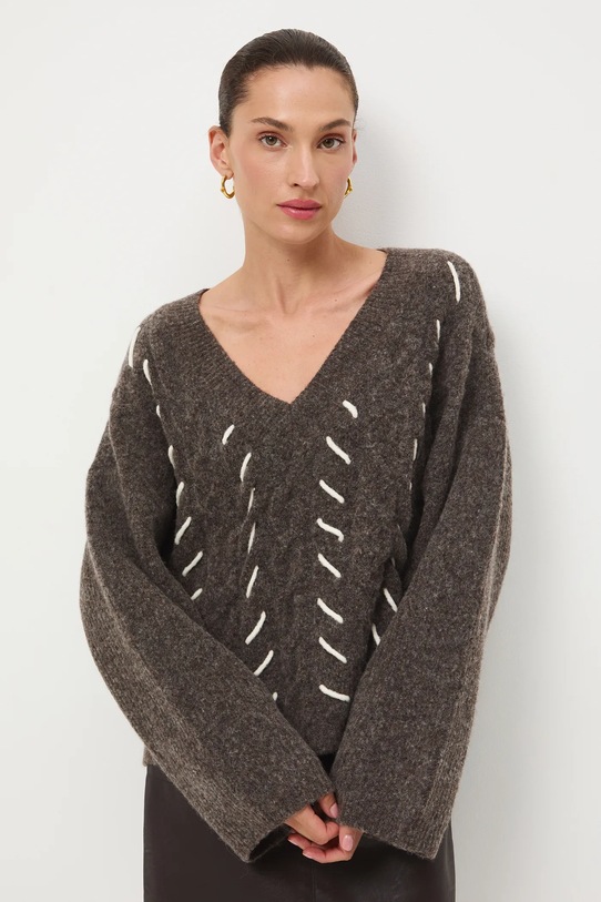 Medicine sweter brązowy RW25-SWD808
