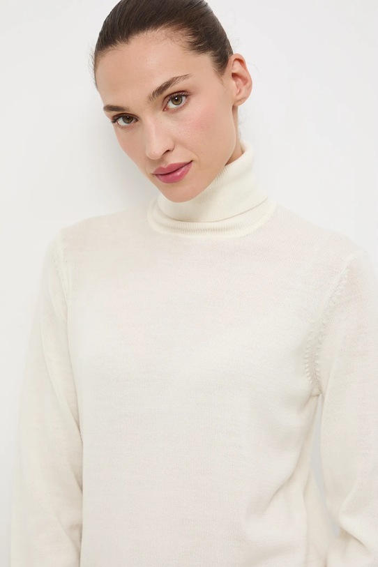 Medicine sweter z wełny merino beżowy RW25-SWD810