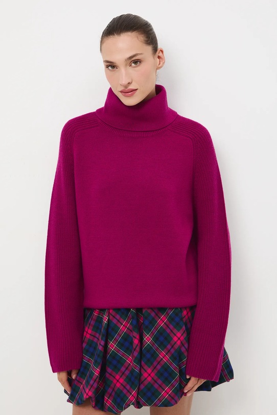 Medicine sweter z wełny merino RW25-SWD812 różowy RW25