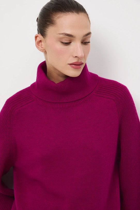 Medicine sweter z wełny merino różowy RW25-SWD812