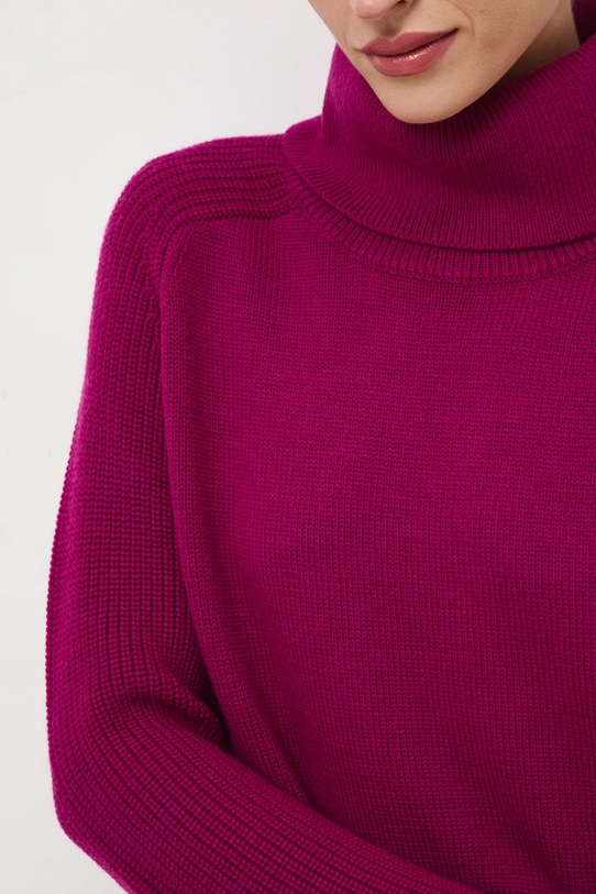Medicine sweter z wełny merino RW25-SWD812 różowy