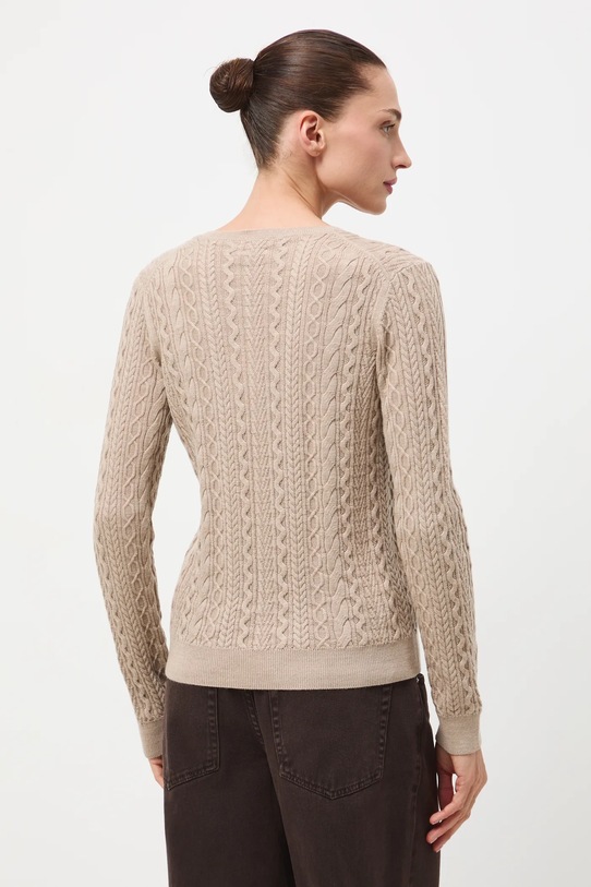 Odzież Medicine sweter z wełny merino RW25-SWD813 beżowy