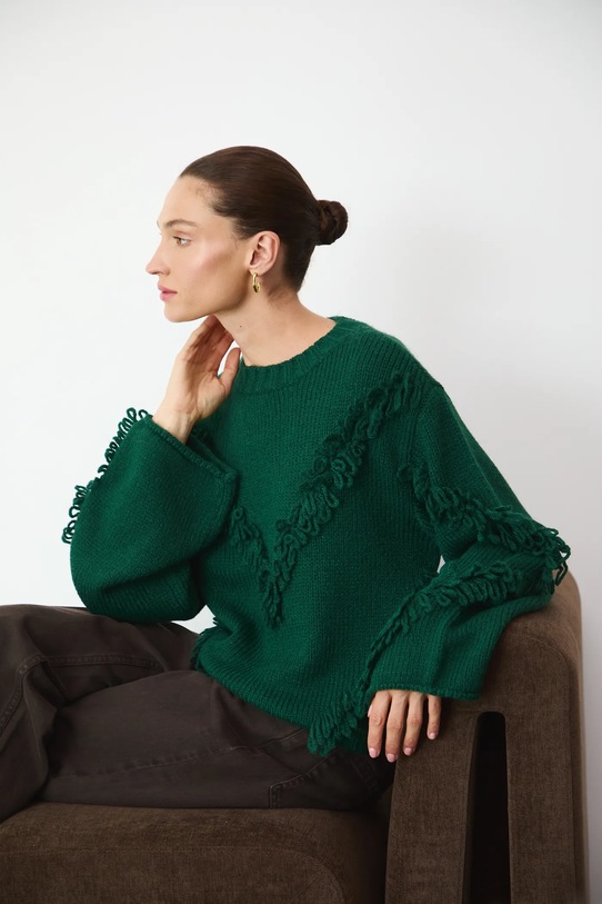 Sveter Medicine nášivka tyrkysová RW25-SWD815