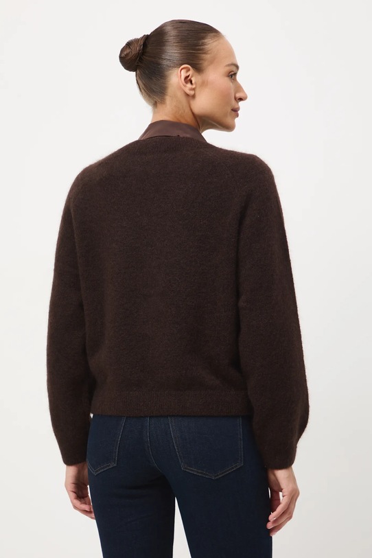Odzież Sweter damski z moherem i wełną RW25-SWD820 brązowy