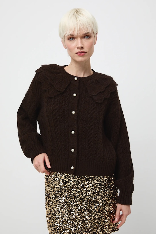 Medicine cardigan grosime medie maro RW25-SWD821