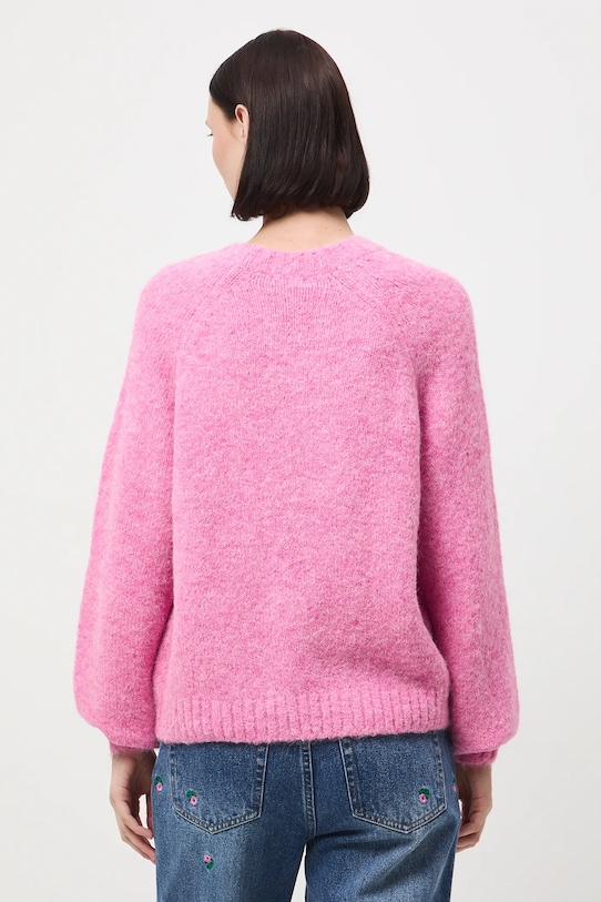 Medicine sweter z wełną alpaki różowy RW25-SWD906