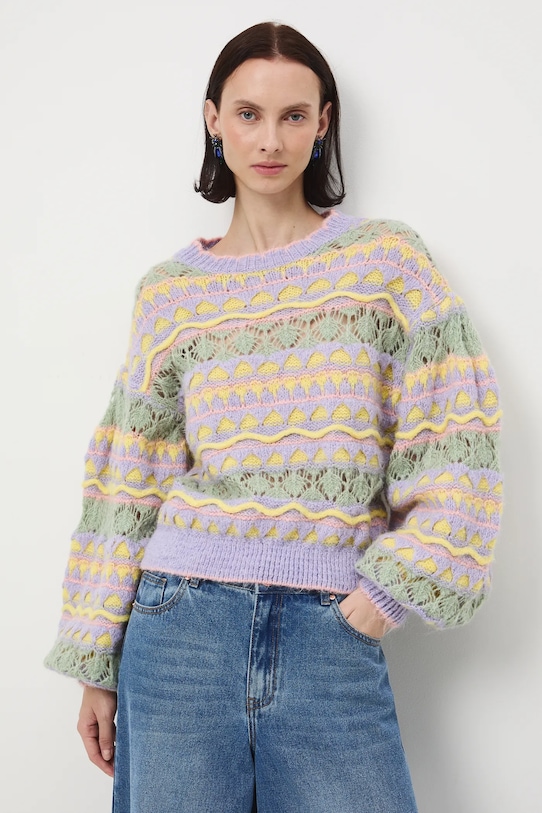 Medicine maglione in misto lana regolare multicolore RW25-SWD917