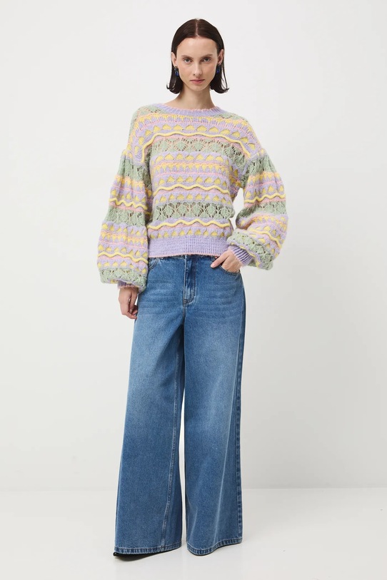 Medicine sweter z domieszką wełny RW25-SWD917 multicolor RW25