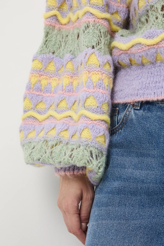 Medicine sweter z domieszką wełny RW25-SWD917 multicolor