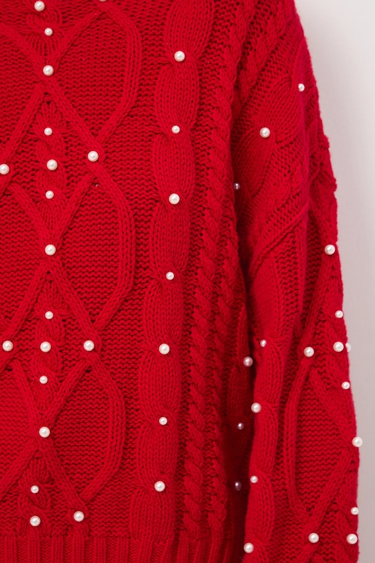 Medicine sweter RW25-SWDA01 czerwony