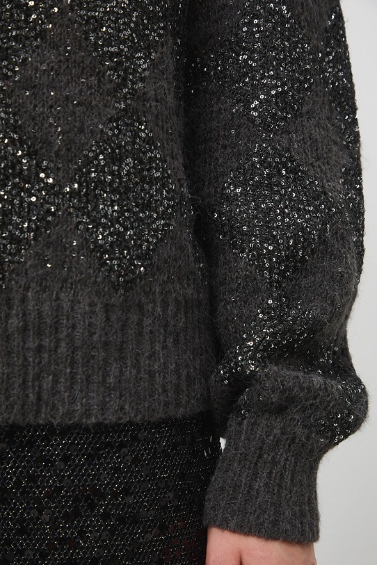 Medicine sweter z domieszką wełny RW25-SWDA03 szary