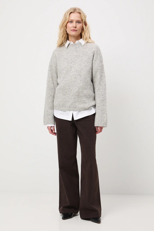 Medicine pulover din lână de alpaca RW25-SWDA13 gri RW25