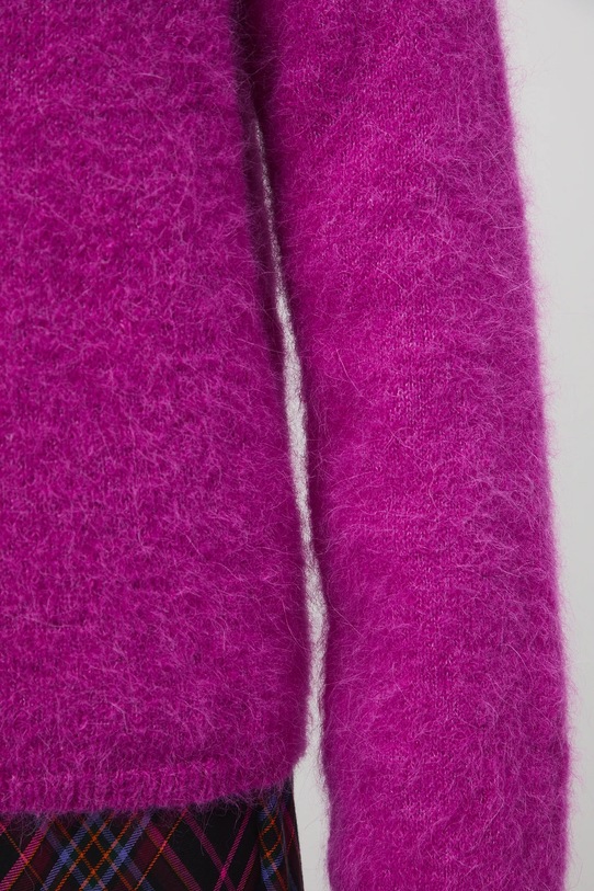 Medicine sweter z wełną alpaki RW25-SWDA13 fioletowy