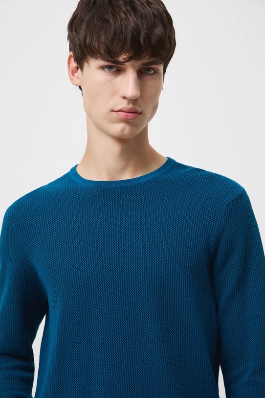 Medicine sweter bawełniany turkusowy RW25-SWM053