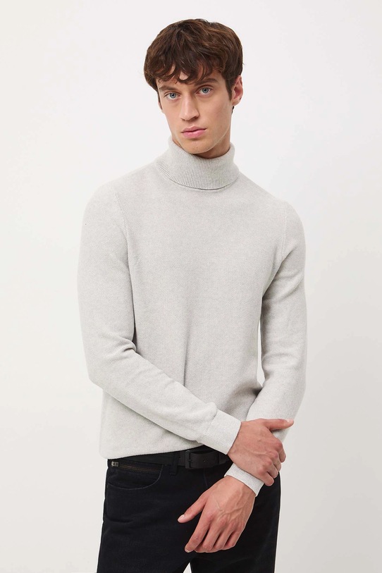 Medicine sweter bawełniany szary RW25-SWM072