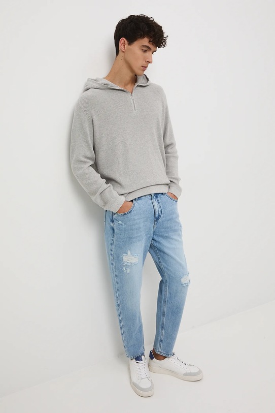 Medicine sweter regular szary RW25-SWM301