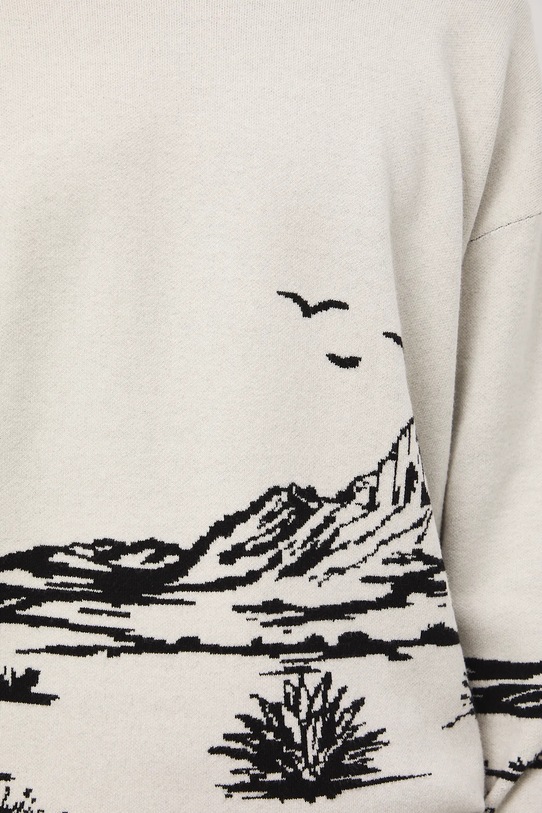 Sweter męski żakardowy wzorzysty RW25-SWM401 beżowy