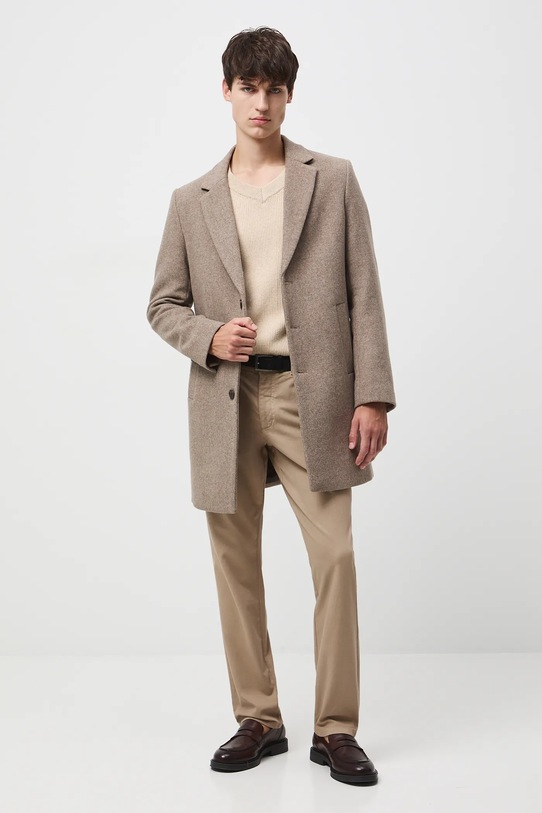 Medicine sweter bawełniany RW25-SWM501 beżowy RW25
