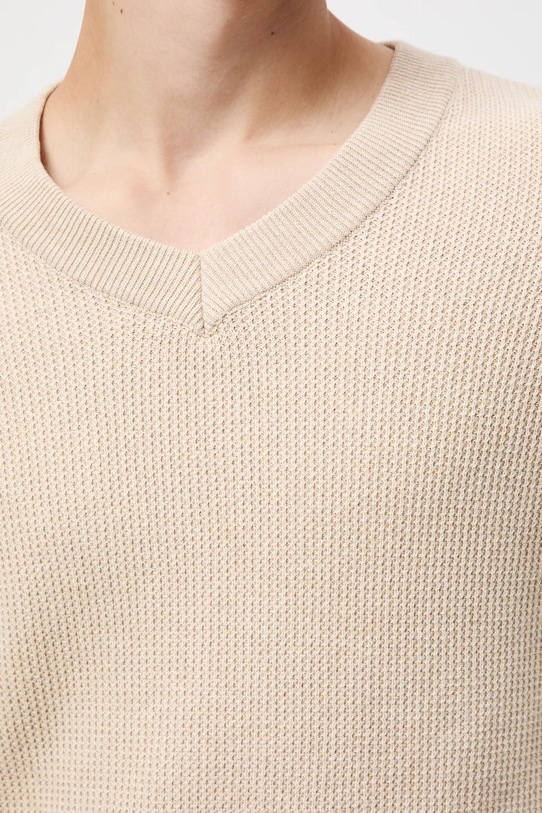 Medicine sweter bawełniany RW25-SWM501 beżowy