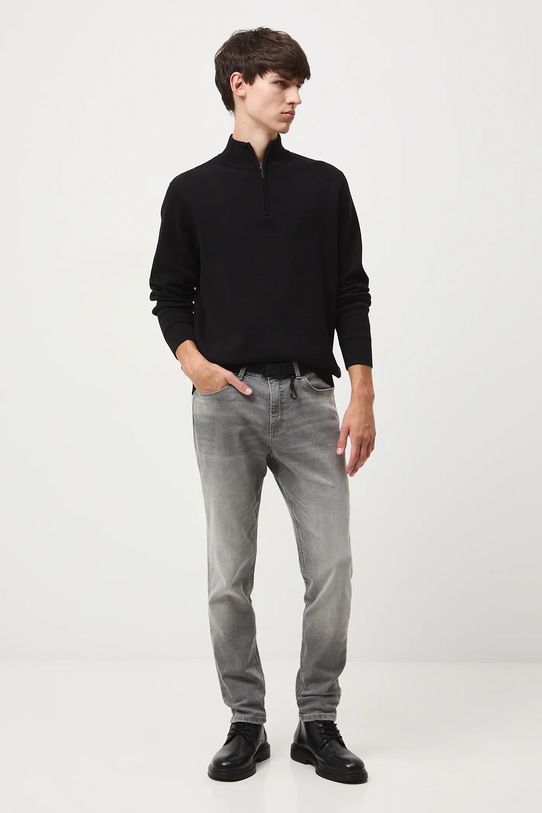 Sweter męski gładki RW25-SWM507 czarny RW25