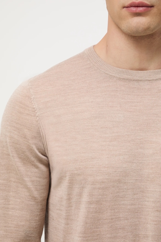 Medicine sweter wełniany RW25-SWM701 beżowy