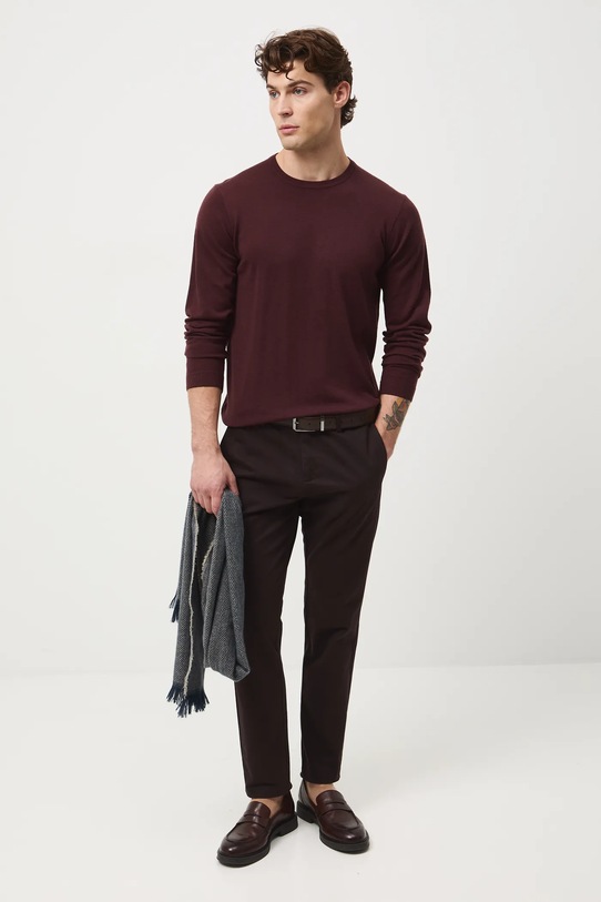 Medicine sweter wełniany regular brązowy RW25-SWM701