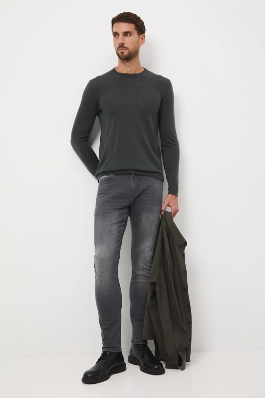 Medicine sweter wełniany RW25-SWM701 zielony RW25