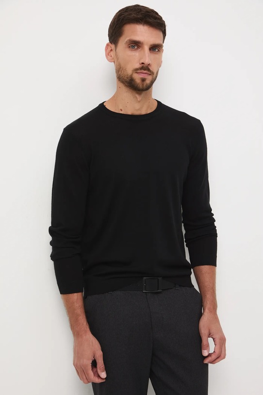 Medicine sweter wełniany RW25-SWM701 czarny