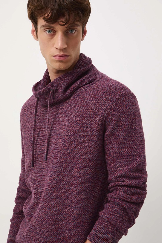 Medicine sweter bawełniany regular bordowy RW25-SWM713