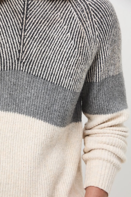 Sweter męski z domieszką wełny RW25-SWM804 multicolor
