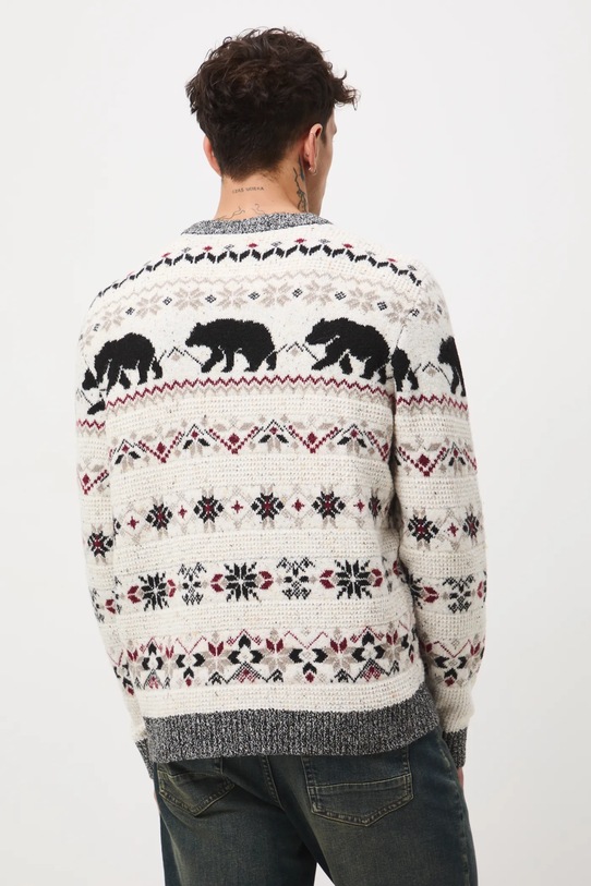 Odzież Medicine sweter z domieszką wełny RW25-SWMA12 beżowy