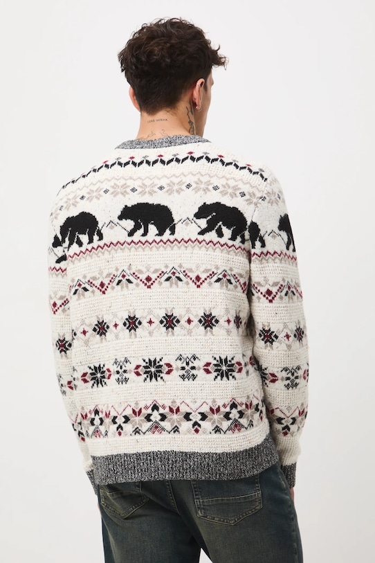 Odzież Medicine sweter z domieszką wełny RW25-SWMA12 beżowy