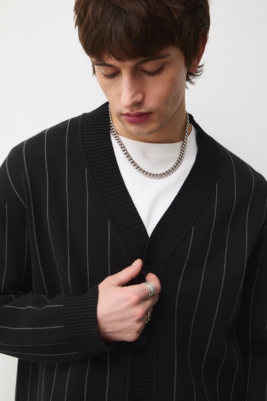 Medicine cardigan nero RW25-SWMA18