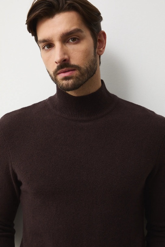 Sweter męski melanżowy brązowy RW25-SWMB03