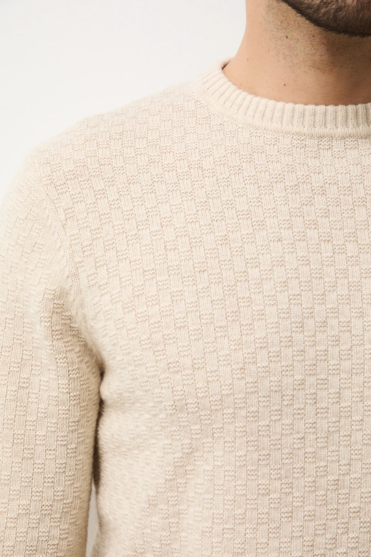 Sveter s prímesou vlny s textúrou RW25-SWMB11