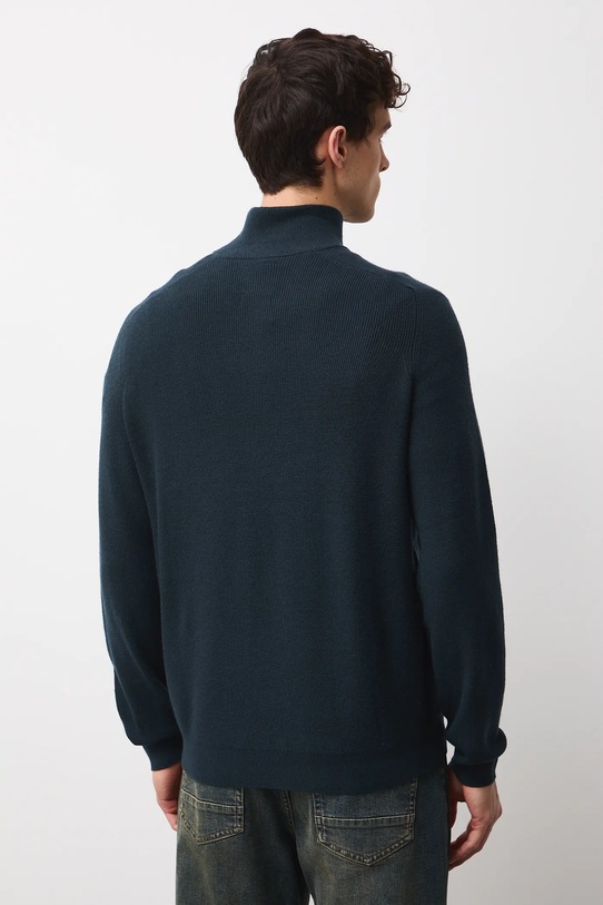 Medicine sweter z domieszką wełny i kaszmiru zielony RW25-SWMC16