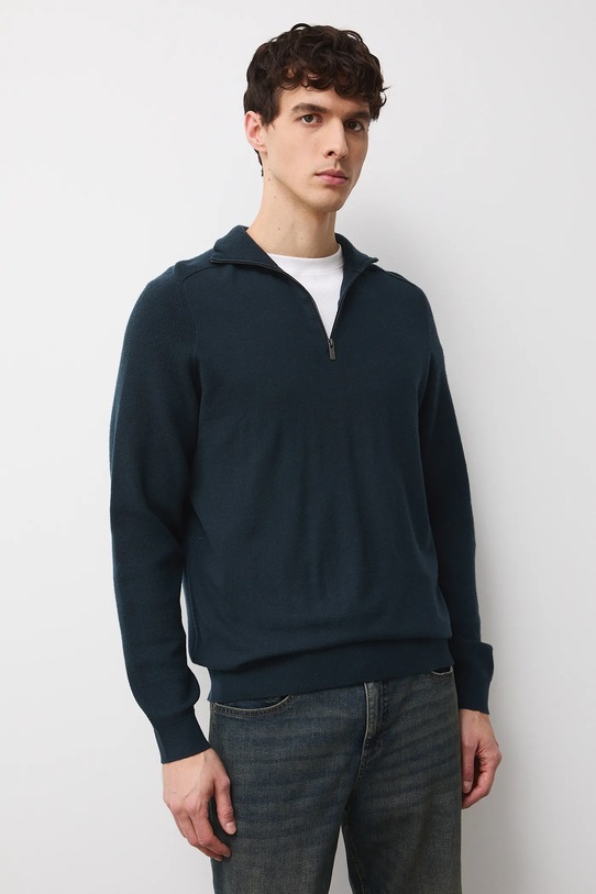 Medicine sweter z domieszką wełny i kaszmiru RW25-SWMC16 zielony