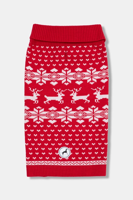 Sweter dla pupila żakardowy wzorzysty RW25-SWUA04 czerwony