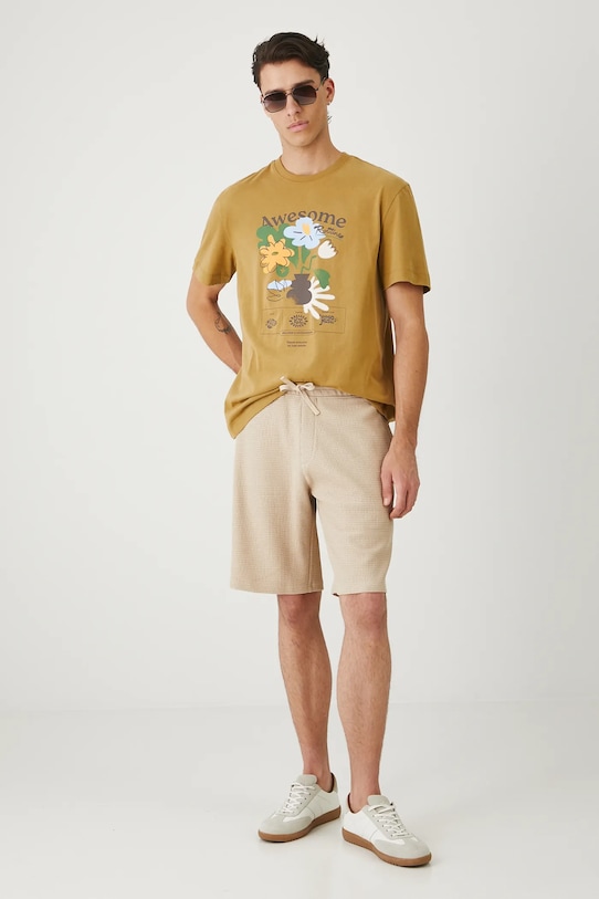 Medicine pantaloni scurți cu elastan bej RW25-SZM121