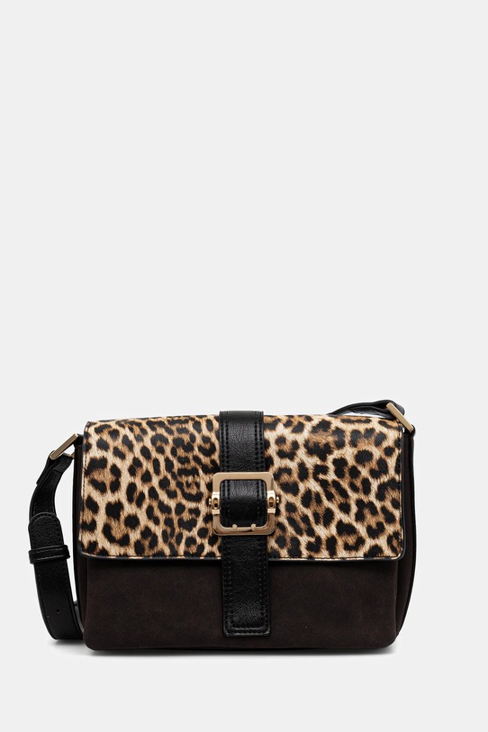 Torebka damska ze zwierzęcym wzorem imitacja skóry licowej brązowy RW25-TOD403