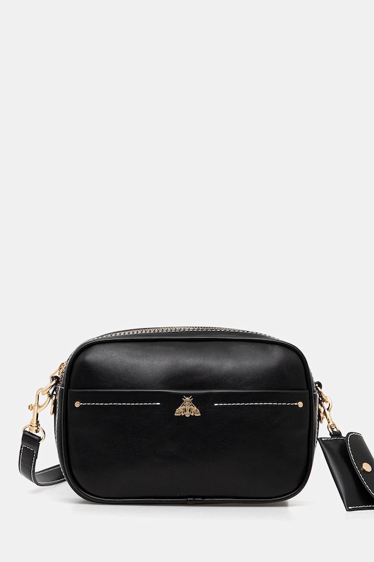 Torebka damska ze skóry ekologicznej imitacja skóry licowej czarny RW25-TOD906