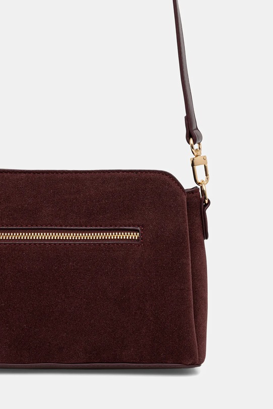 Akcesoria Torebka damska z imitacji zamszu i skóry ekologicznej RW25-TODA03 bordowy