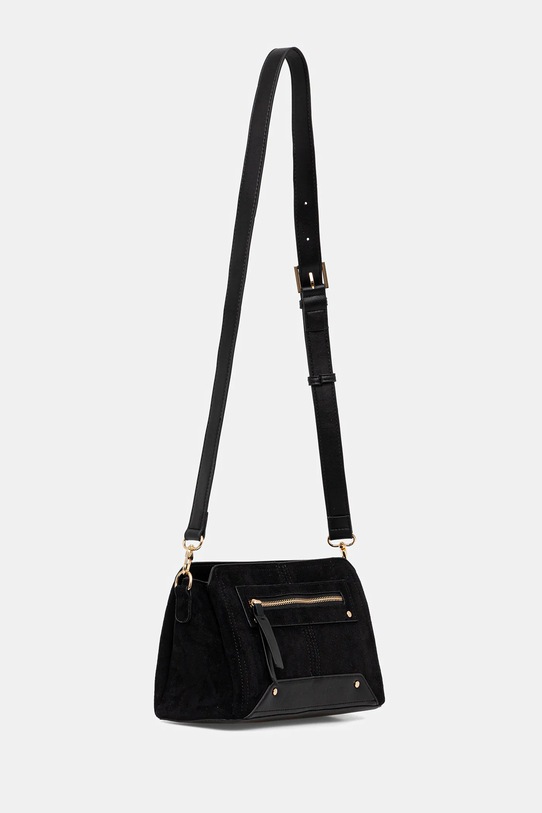 Torebka damska z imitacji zamszu i skóry ekologicznej RW25-TODA03 czarny RW25