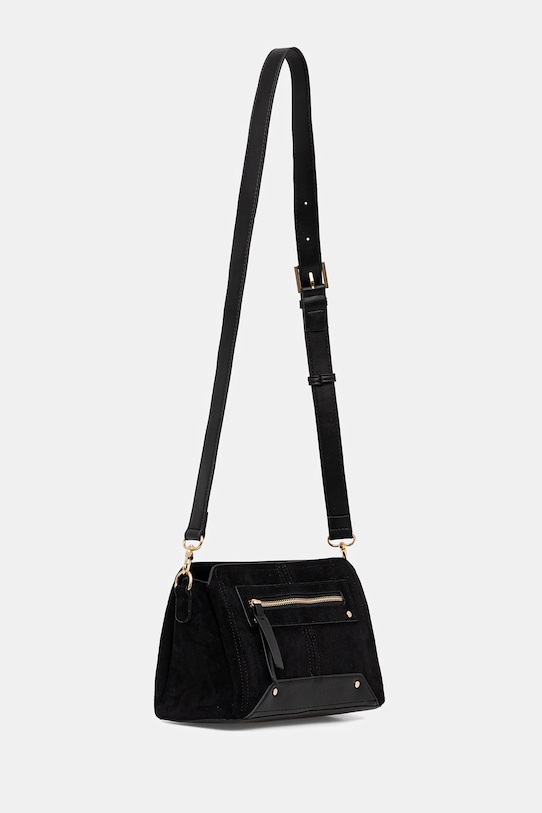 Torebka damska z imitacji zamszu i skóry ekologicznej RW25-TODA03 czarny RW25