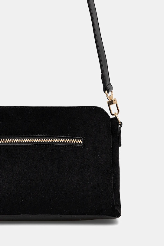 Akcesoria Torebka damska z imitacji zamszu i skóry ekologicznej RW25-TODA03 czarny