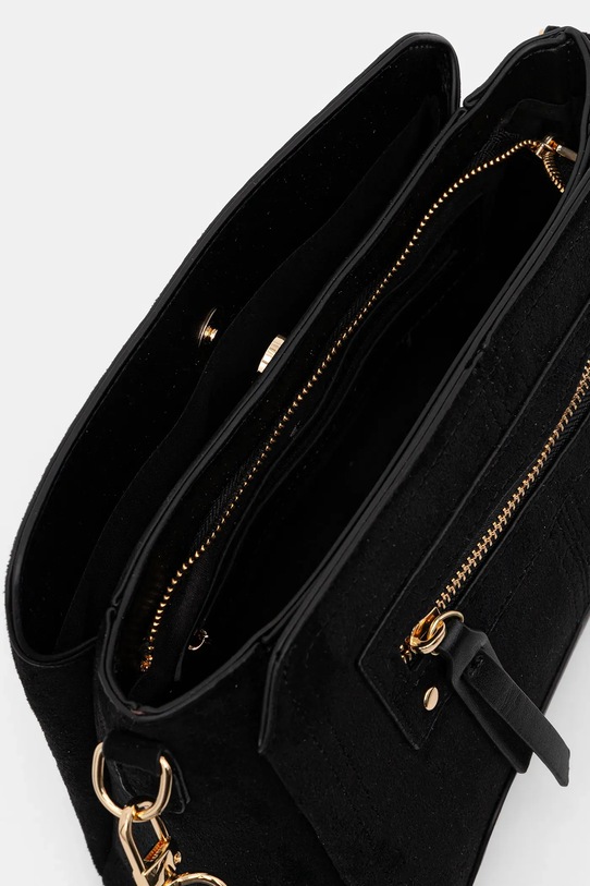 Torebka damska z imitacji zamszu i skóry ekologicznej RW25-TODA03 czarny