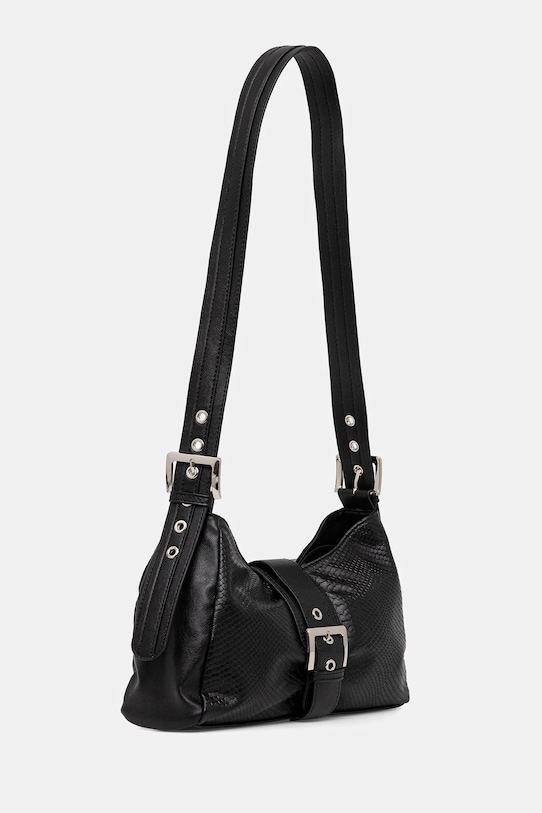 Torebka damska ze skóry ekologicznej z fakturą RW25-TODA07 czarny RW25