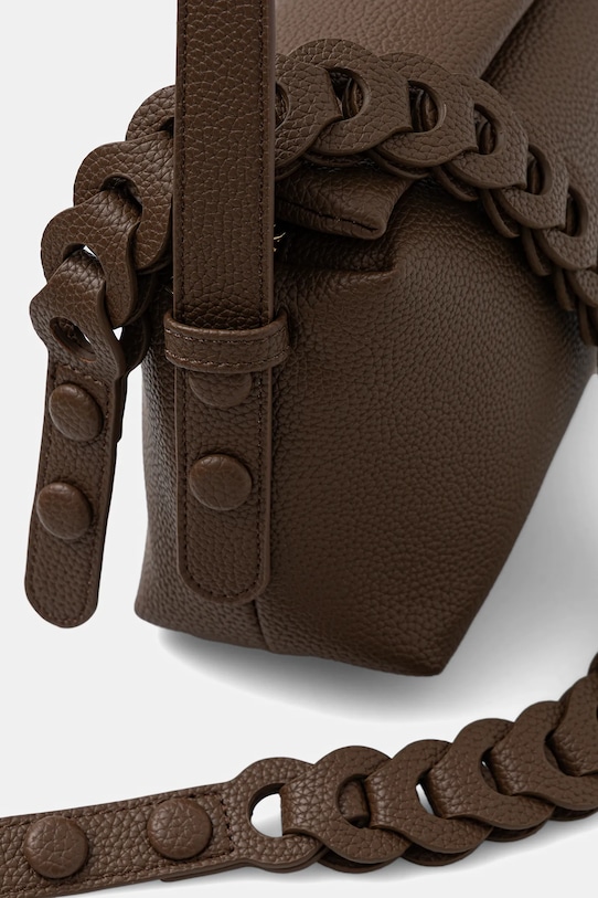 Torebka damska ze skóry ekologicznej brązowy RW25-TODB06