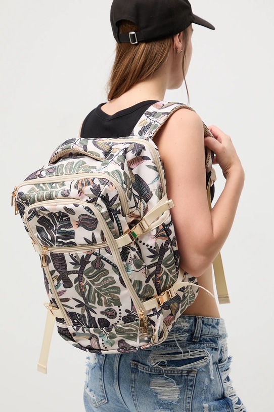 Plecak travel damski wzorzysty RW25-TPD303