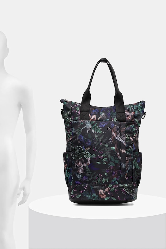 Plecak damski z funkcją torby wzorzysty RW25-TPD700 multicolor